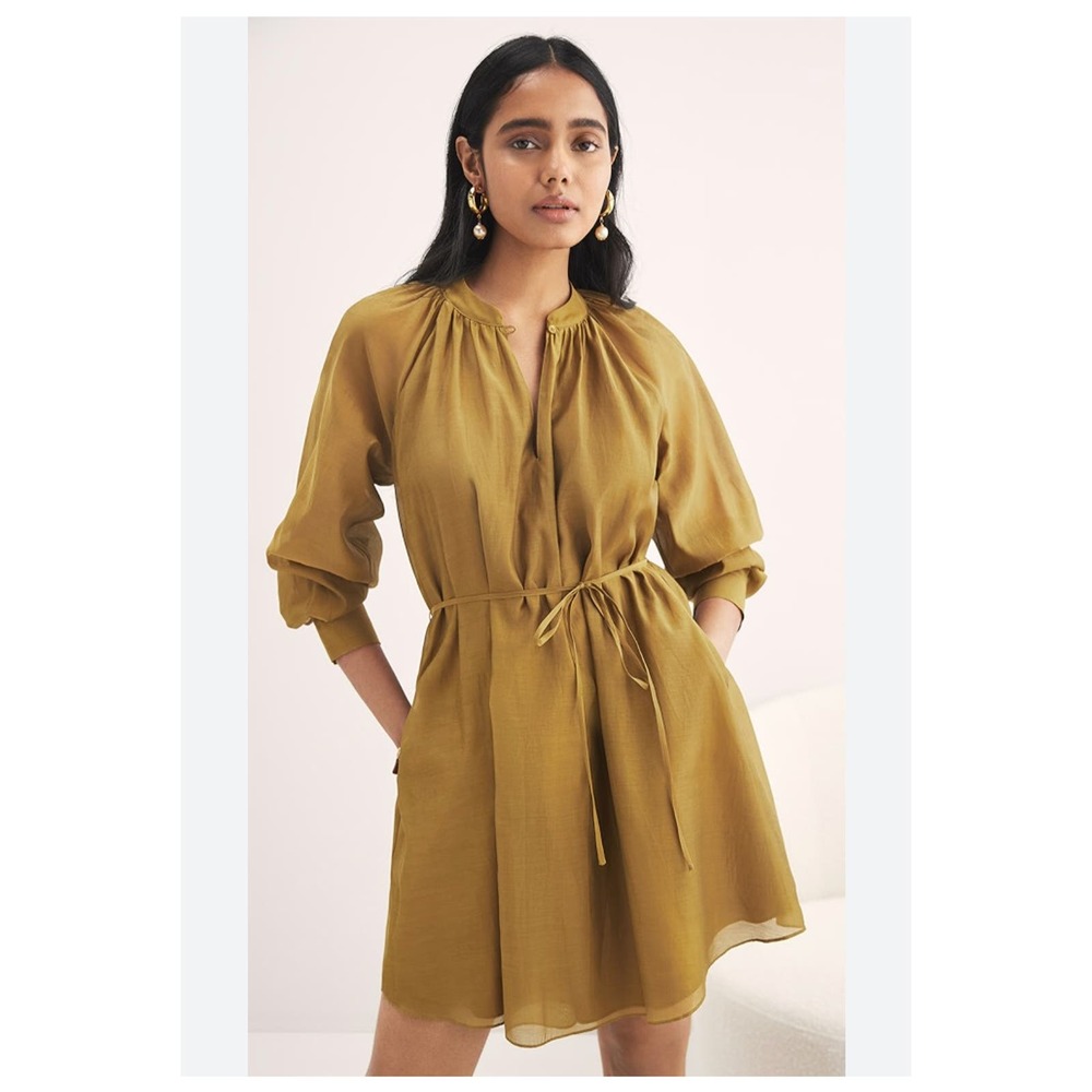 Rebecca Taylor Long Sleeve Cotton Silk Dress NWT